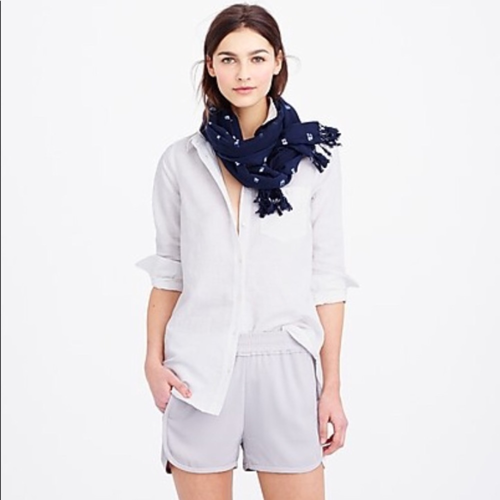 J. Crew light grey dolphin hem shorts - size 0